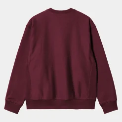Sweats>Carhartt WIP American Script Sweatshirt Malbec