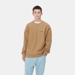 Sweats>Carhartt WIP American Script Sweatshirt Peanut