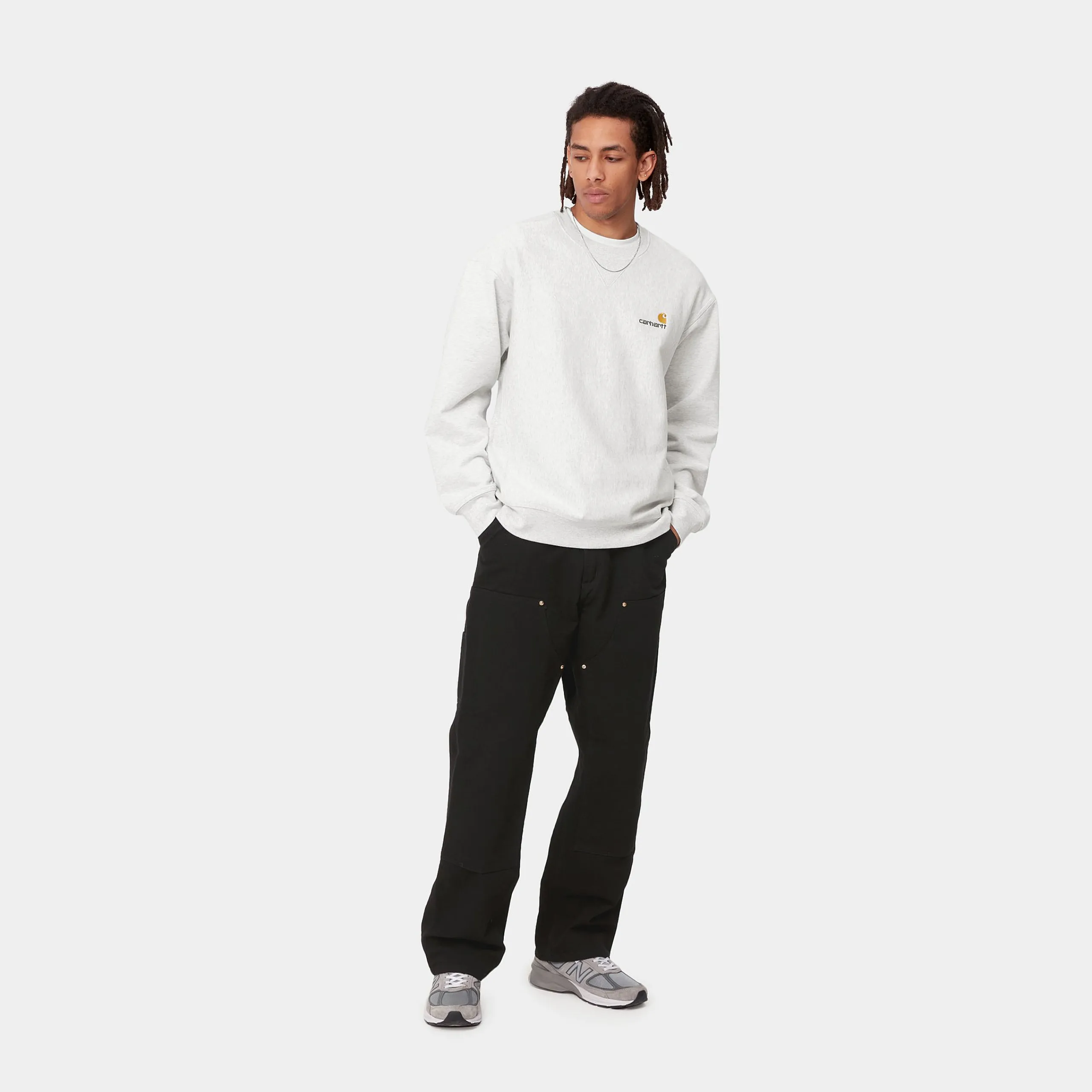 Sweats>Carhartt WIP American Script Sweatshirt Ash Heather