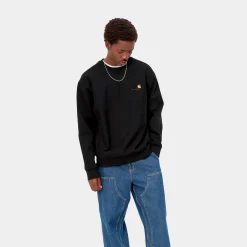 Sweats>Carhartt WIP American Script Sweatshirt Black