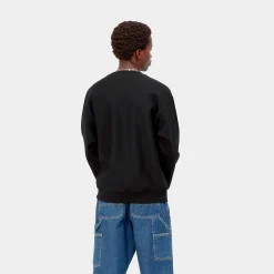 Sweats>Carhartt WIP American Script Sweatshirt Black