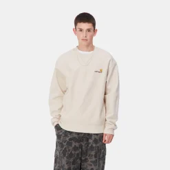Sweats>Carhartt WIP American Script Sweatshirt Moonbeam