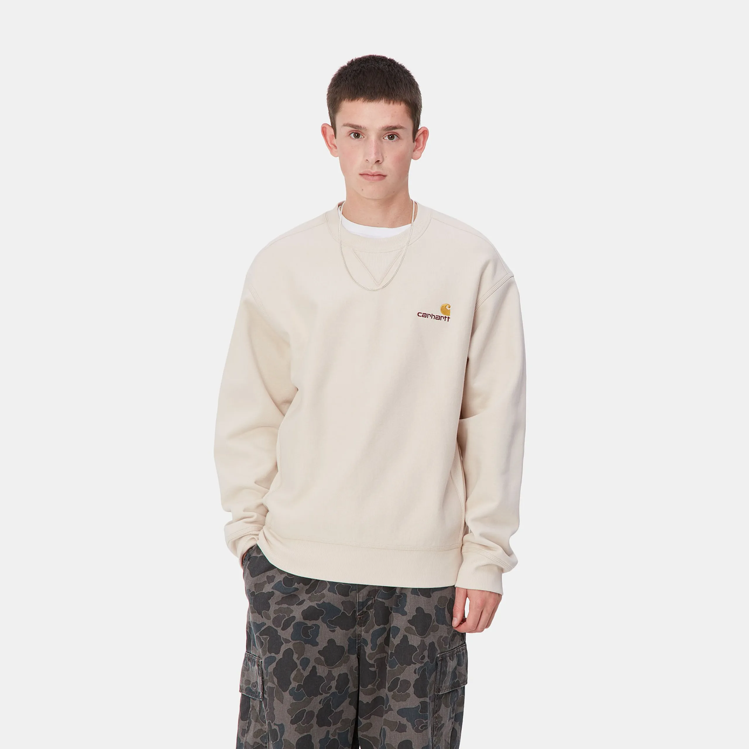 Sweats>Carhartt WIP American Script Sweatshirt Moonbeam