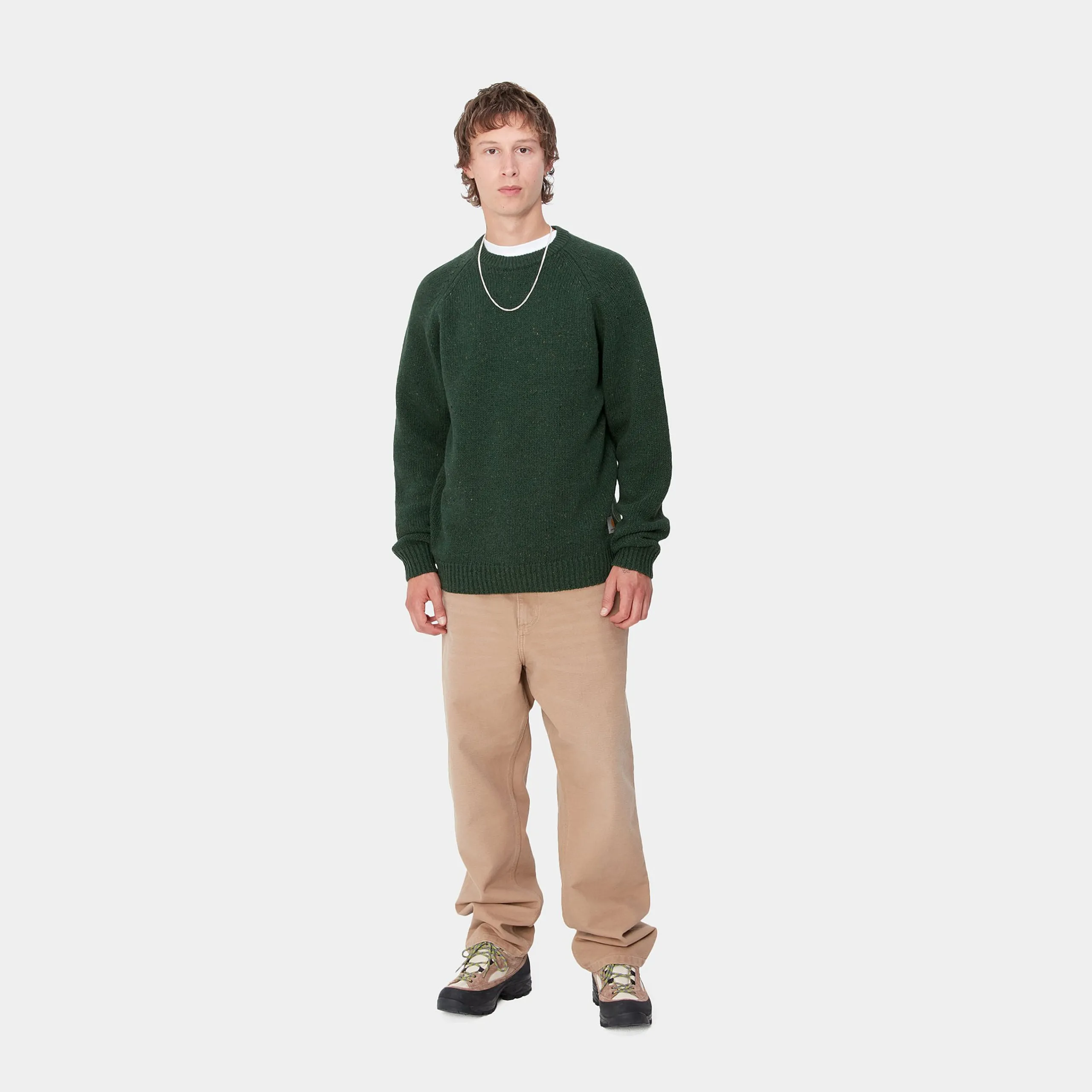 Strick>Carhartt WIP Anglistic Sweater Speckled Sycamore Tree