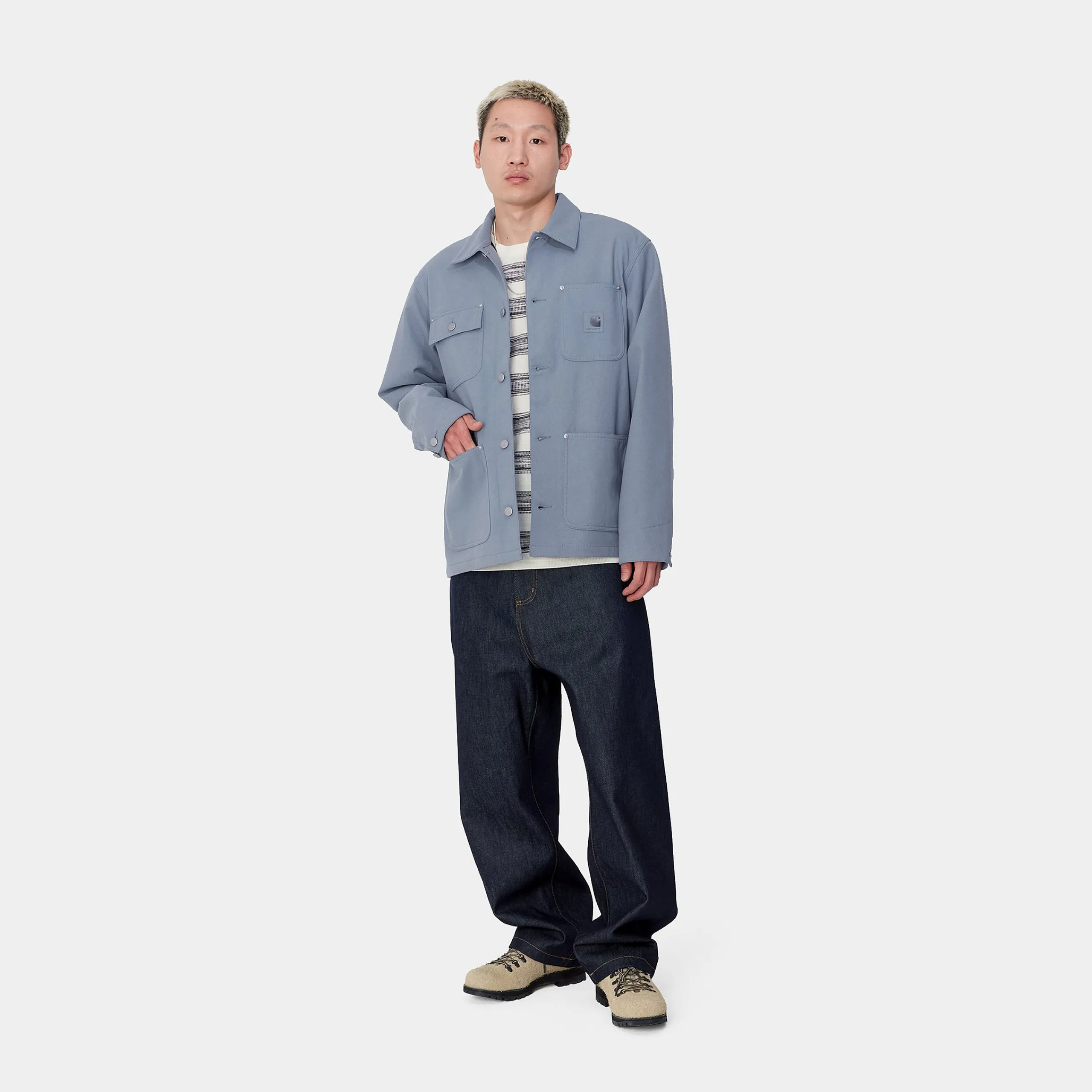 Jacken & Mäntel>Carhartt WIP Artificial Suede Michigan Coat Dove Grey