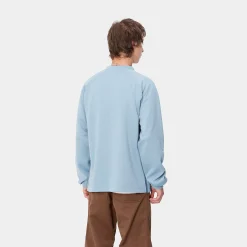 Sweats>Carhartt WIP Bolan V-Neck Sweat Dusty Ice / Positano