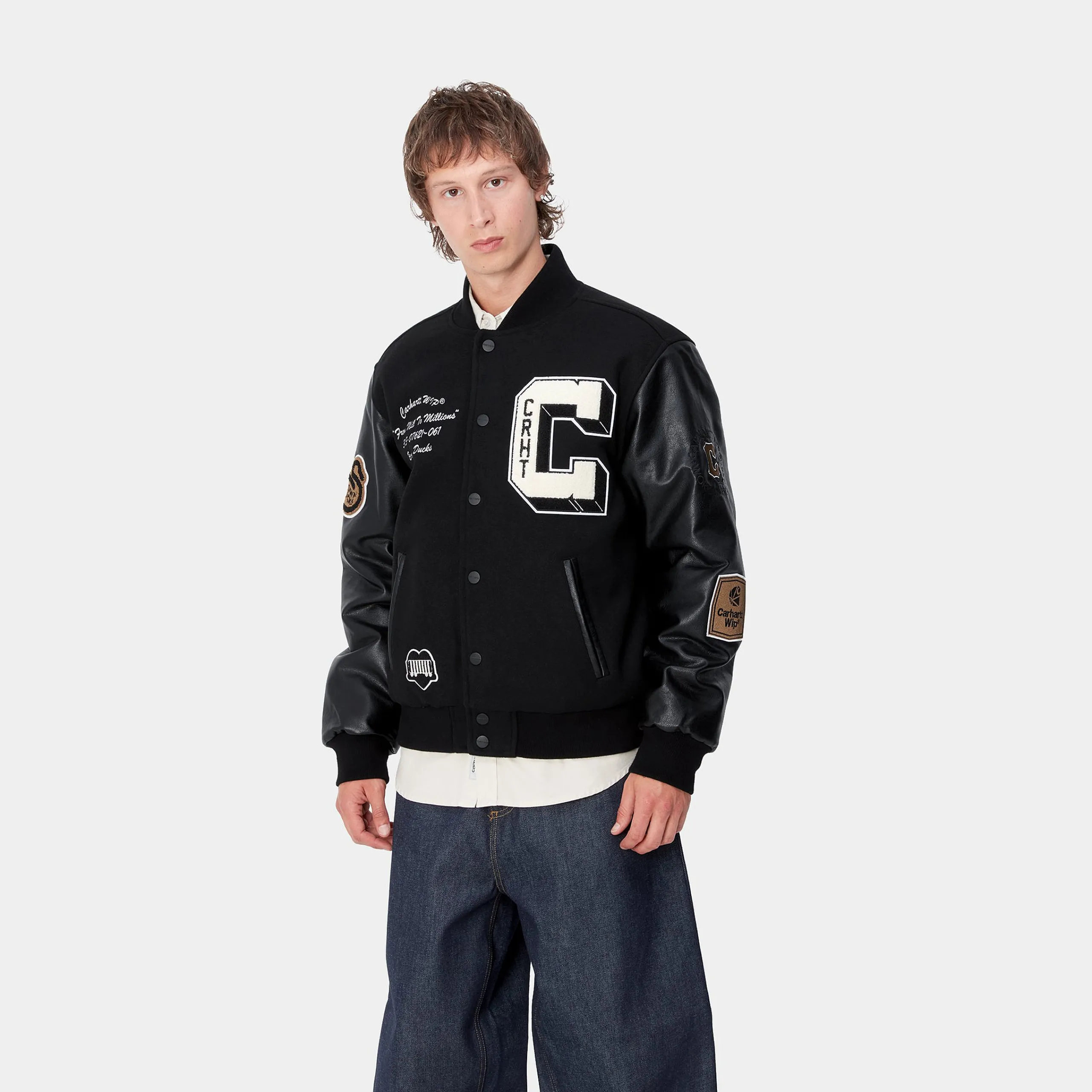 Jacken & Mäntel>Carhartt WIP Brown Ducks Bomber Black / Black