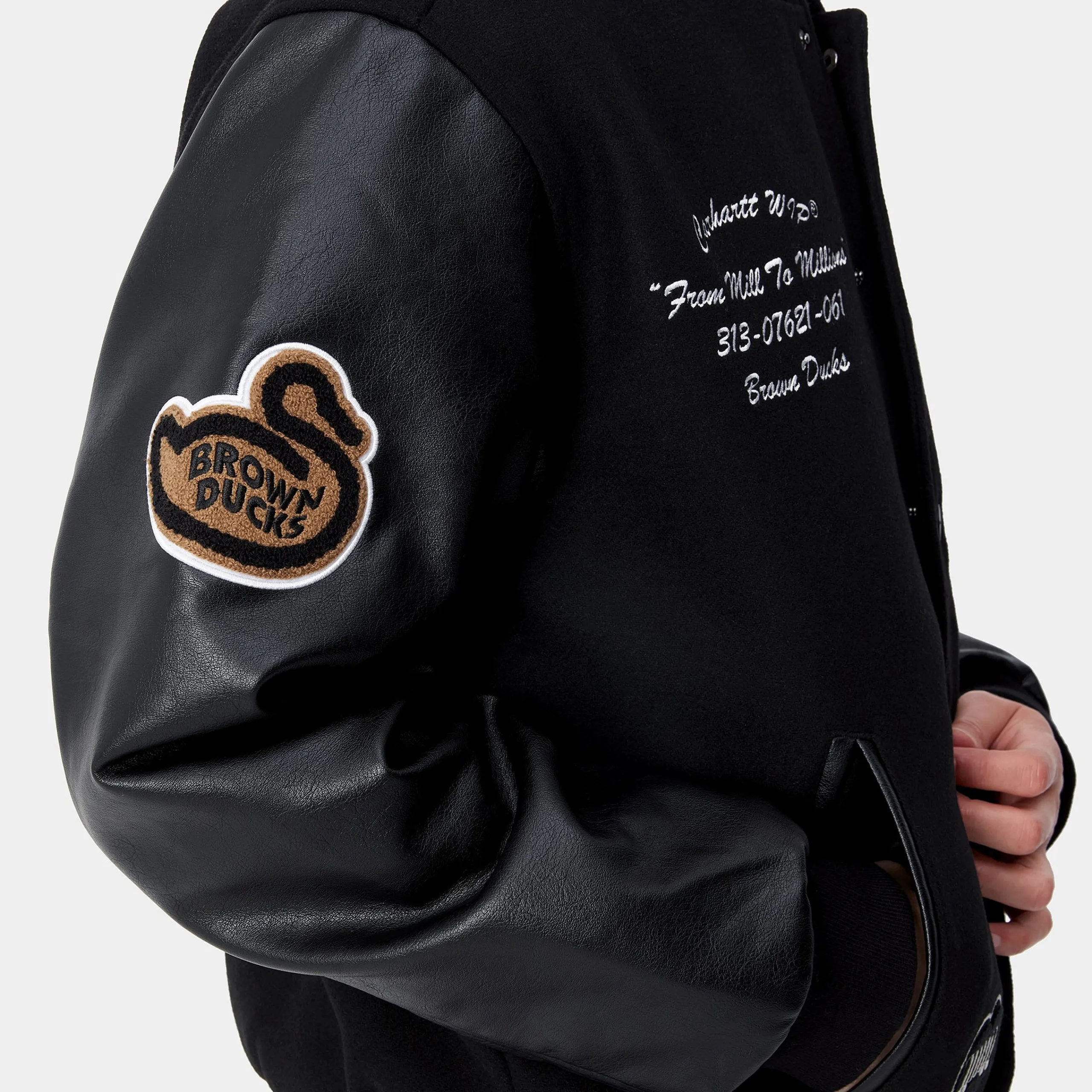 Jacken & Mäntel>Carhartt WIP Brown Ducks Bomber Black / Black
