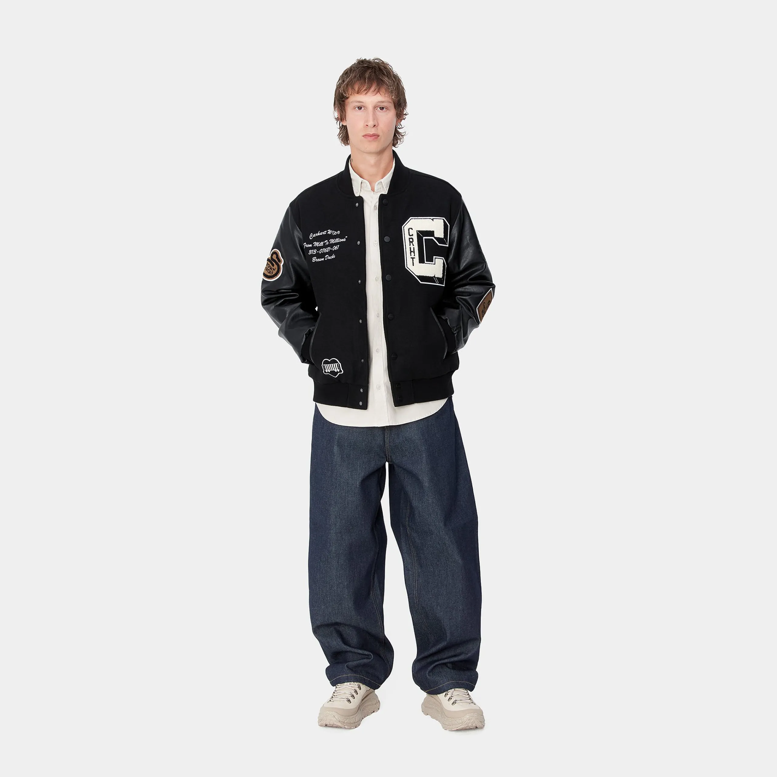 Jacken & Mäntel>Carhartt WIP Brown Ducks Bomber Black / Black