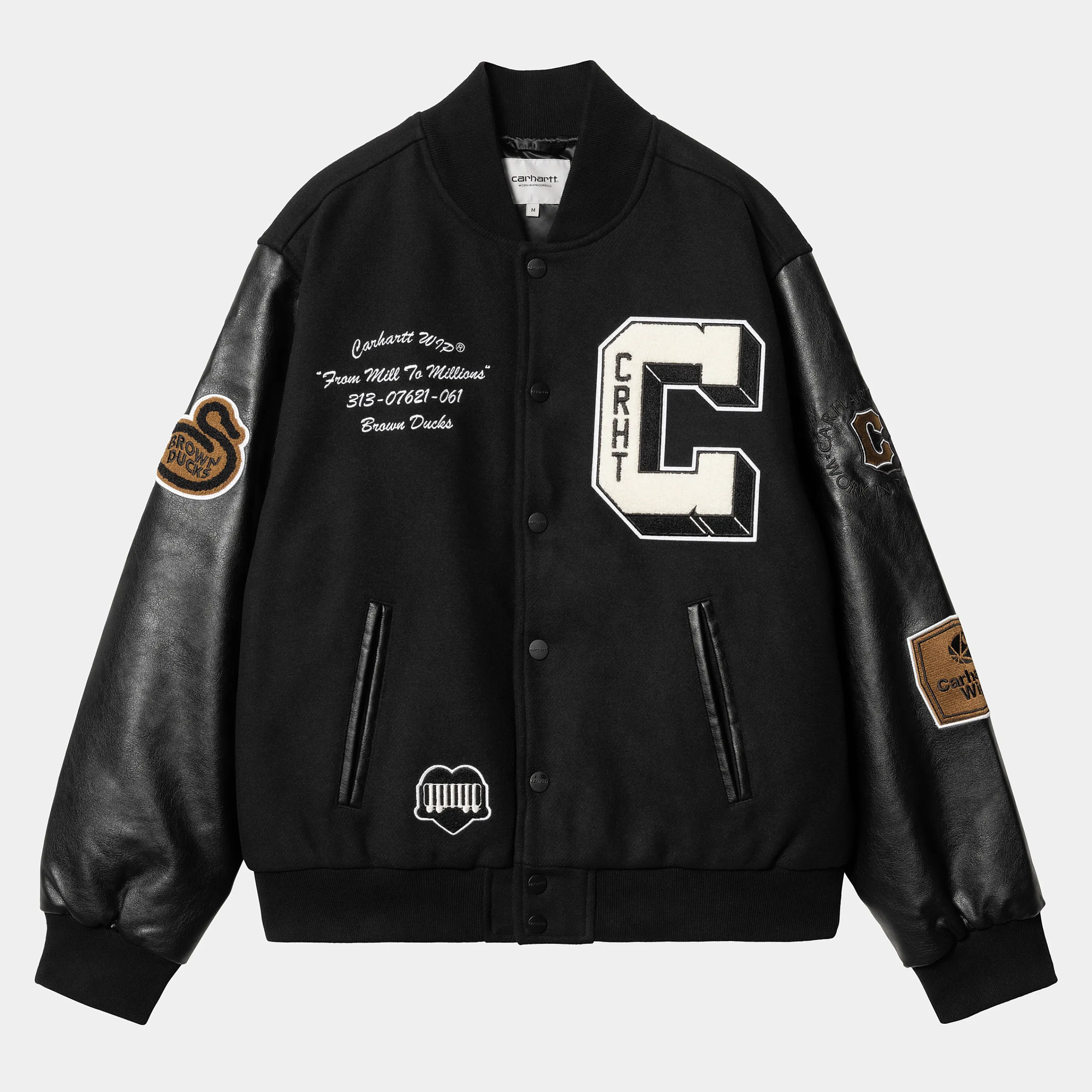 Jacken & Mäntel>Carhartt WIP Brown Ducks Bomber Black / Black