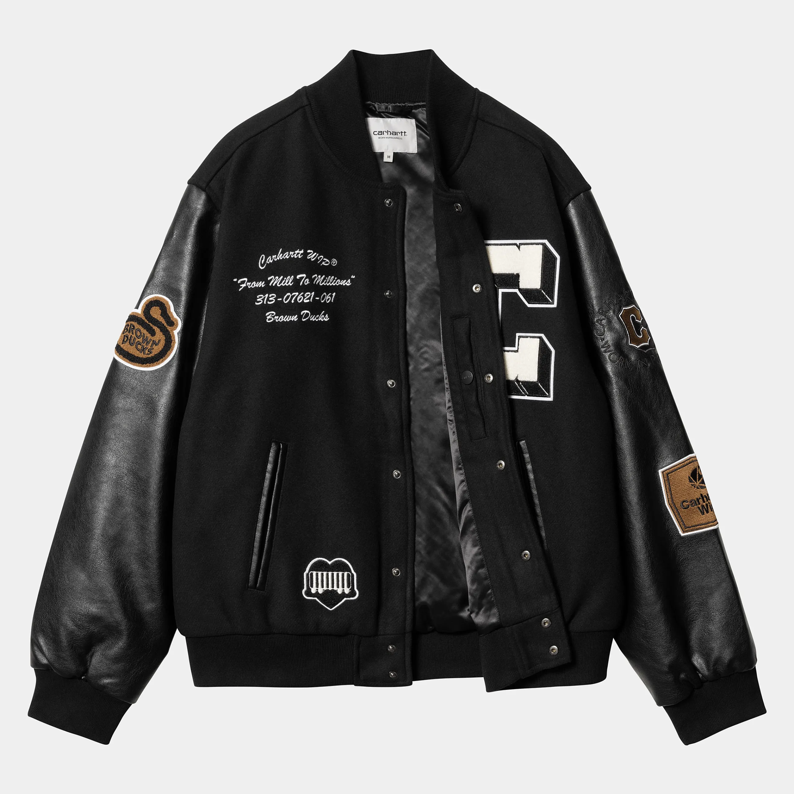 Jacken & Mäntel>Carhartt WIP Brown Ducks Bomber Black / Black