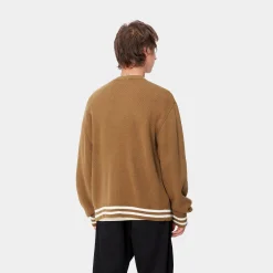 Strick>Carhartt WIP Brown Ducks Cardigan Hamilton Brown / Wax