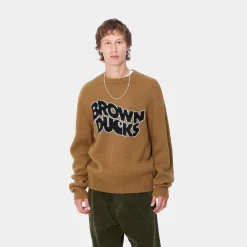 Strick>Carhartt WIP Brown Ducks Sweater Hamilton Brown