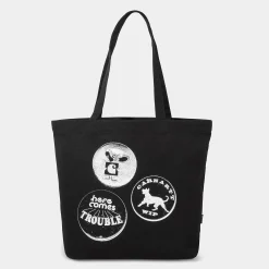 Accessoires|Accessoires>Carhartt WIP Canvas Graphic Tote Pins Print, Black