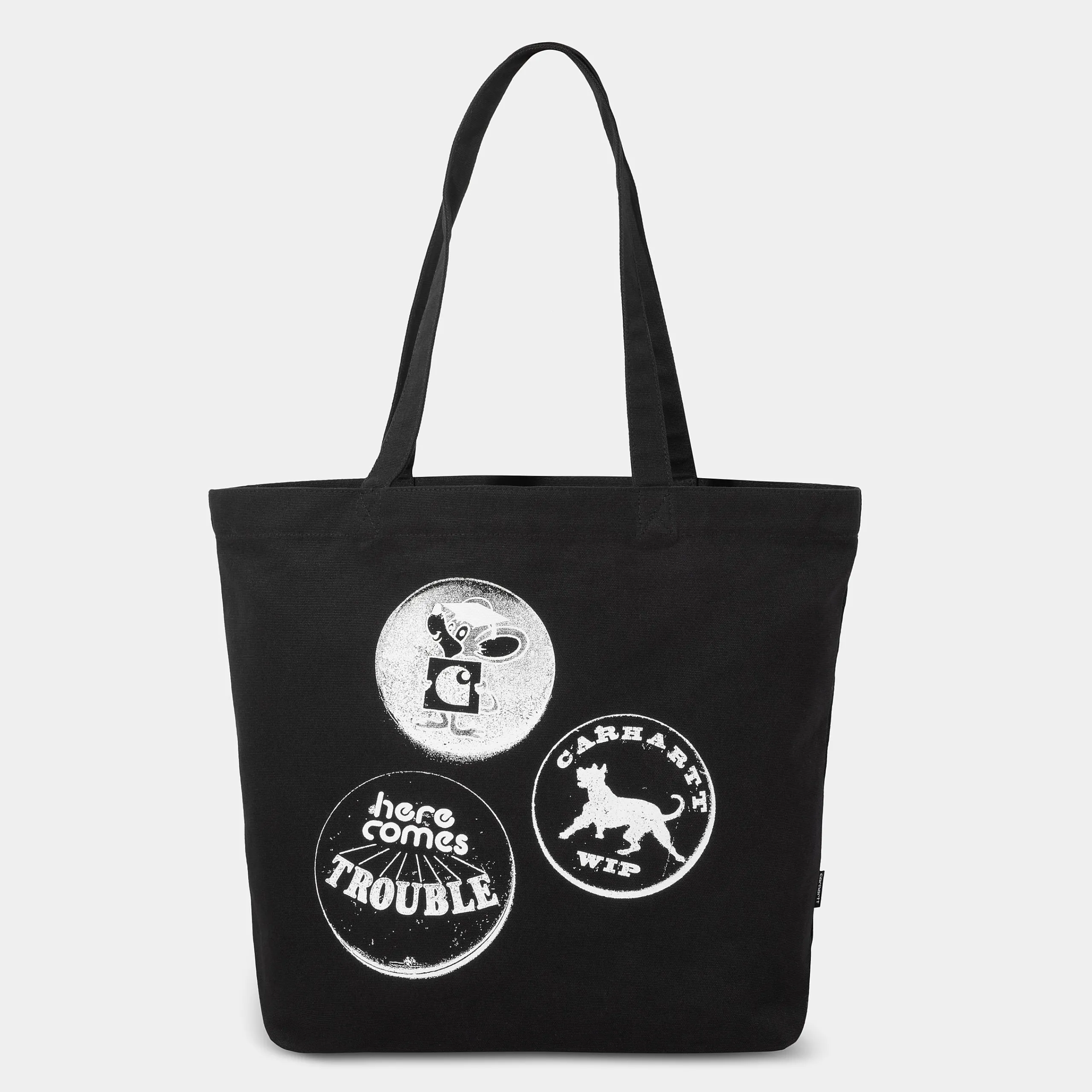 Accessoires|Accessoires>Carhartt WIP Canvas Graphic Tote Pins Print, Black