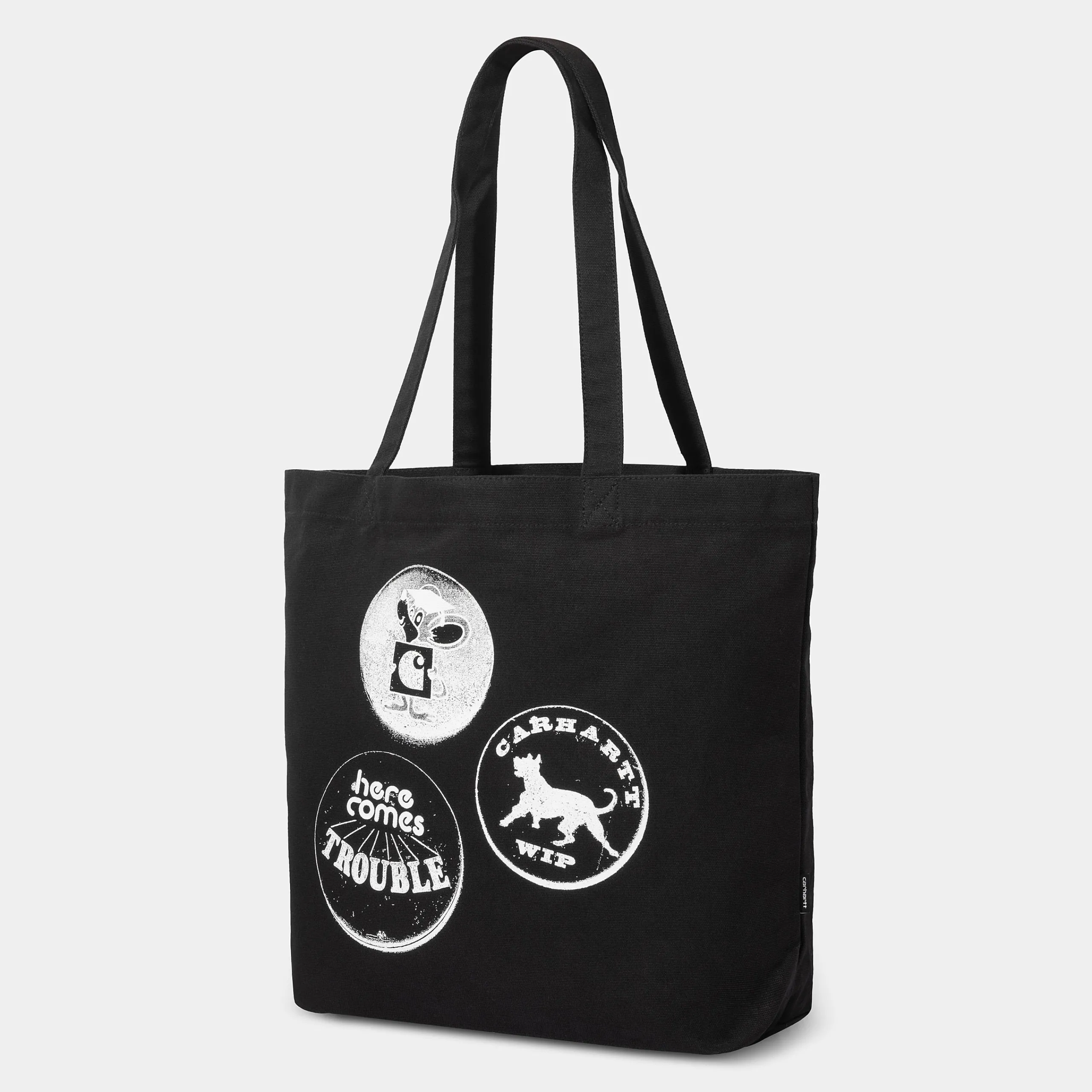 Accessoires|Accessoires>Carhartt WIP Canvas Graphic Tote Pins Print, Black