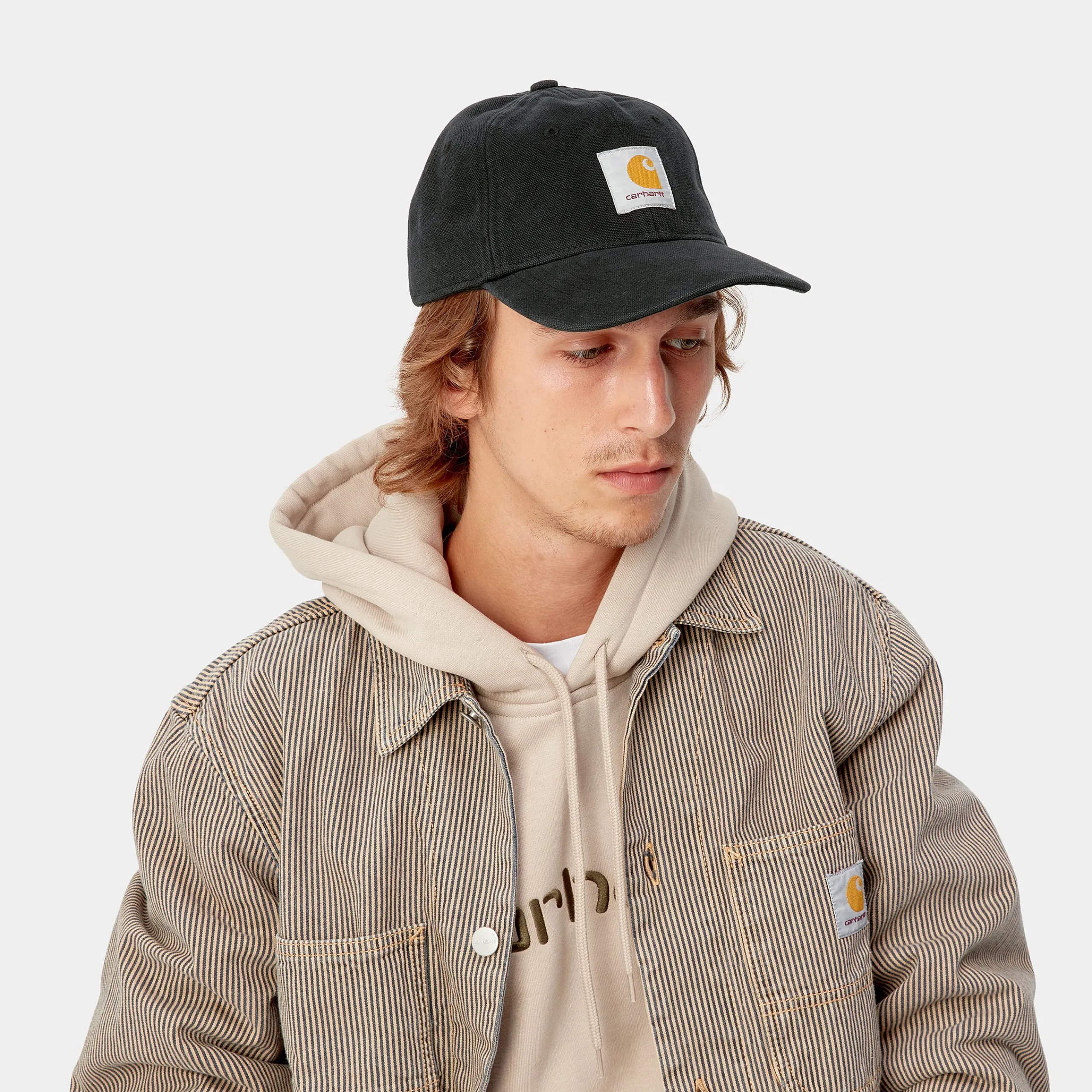 Accessoires|Accessoires>Carhartt WIP Canvas 6-Panel Cap Black/White