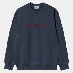 Sweats>Carhartt WIP Carhartt Sweatshirt Air Force Blue / Malbec
