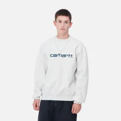 Sweats>Carhartt WIP Carhartt Sweatshirt Ash Heather / Duck Blue
