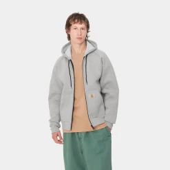 Jacken & Mäntel|Sweats>Carhartt WIP Car-Lux Hooded Jacket Grey Heather / Grey