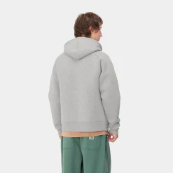 Jacken & Mäntel|Sweats>Carhartt WIP Car-Lux Hooded Jacket Grey Heather / Grey