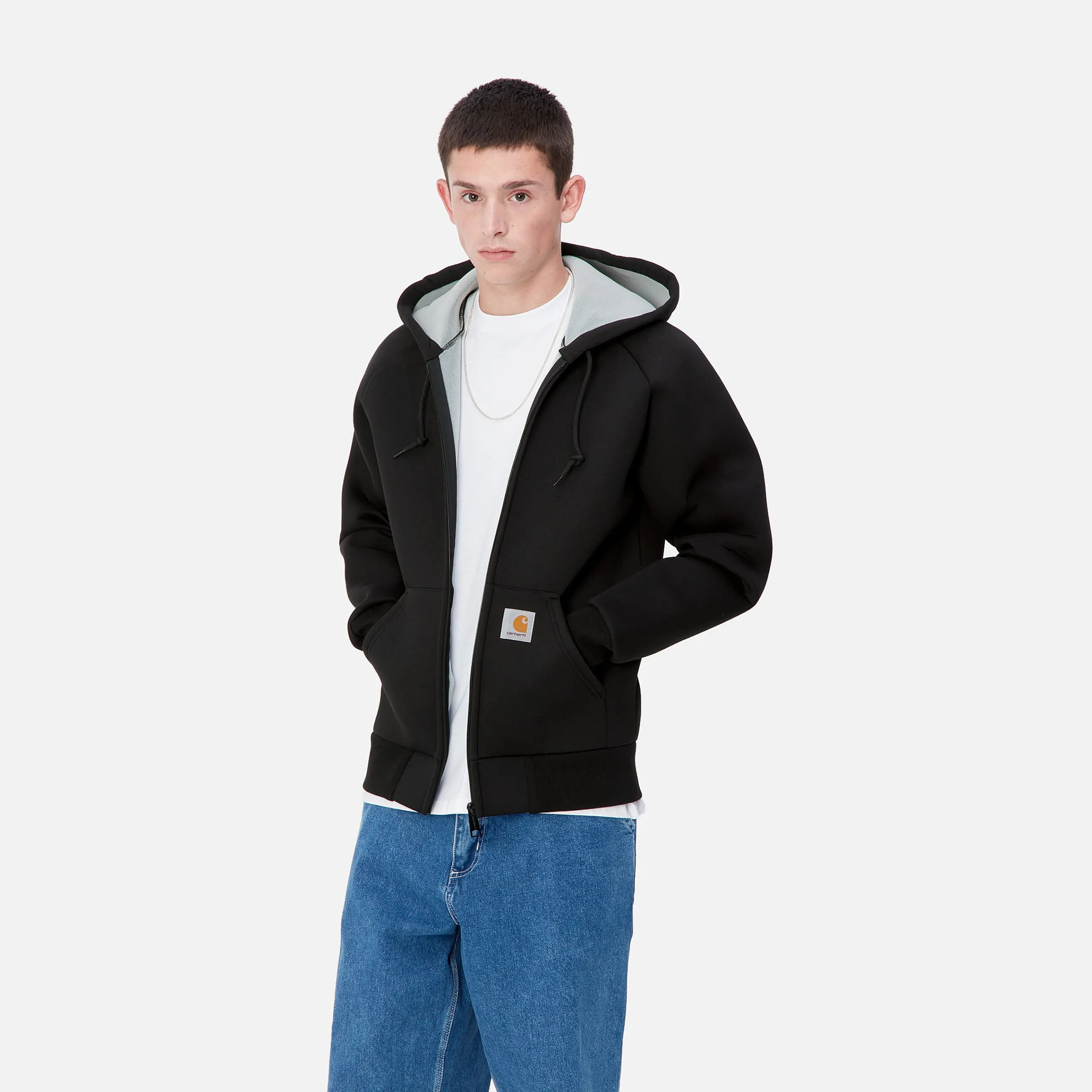 Jacken & Mäntel|Sweats>Carhartt WIP Car-Lux Hooded Jacket Black / Grey