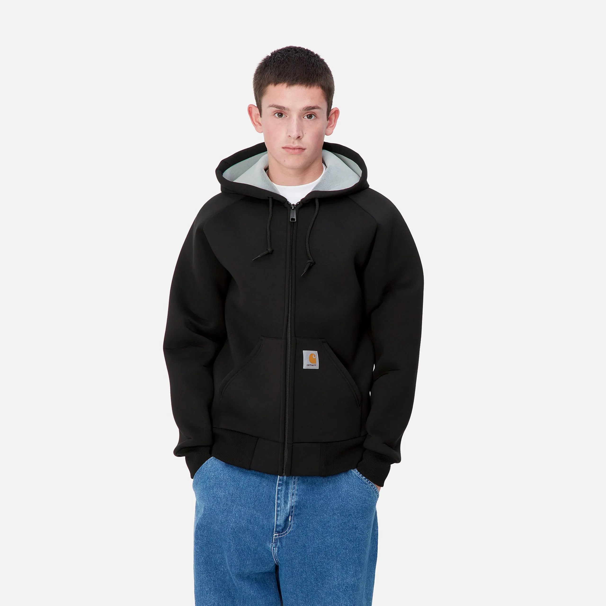 Jacken & Mäntel|Sweats>Carhartt WIP Car-Lux Hooded Jacket Black / Grey