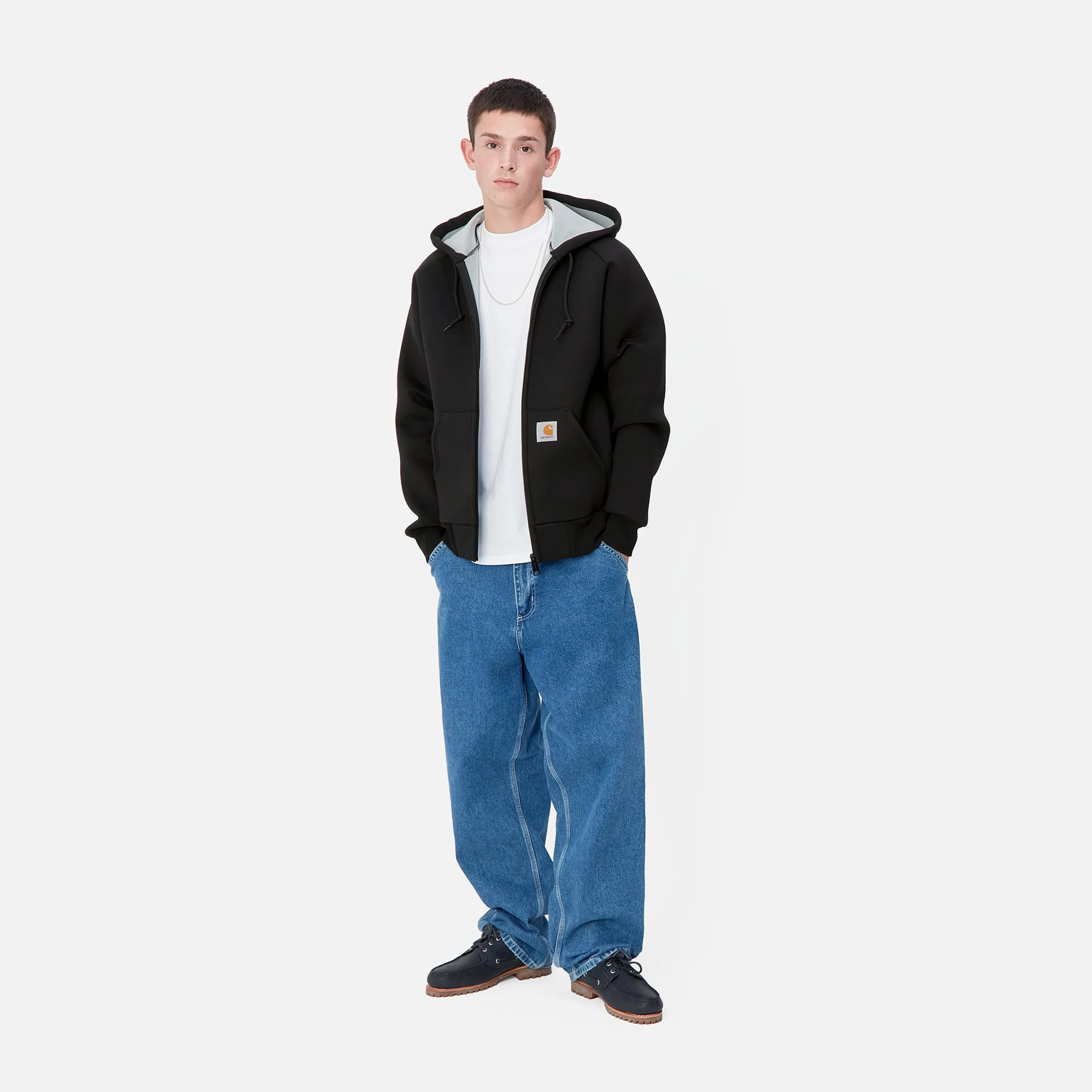 Jacken & Mäntel|Sweats>Carhartt WIP Car-Lux Hooded Jacket Black / Grey