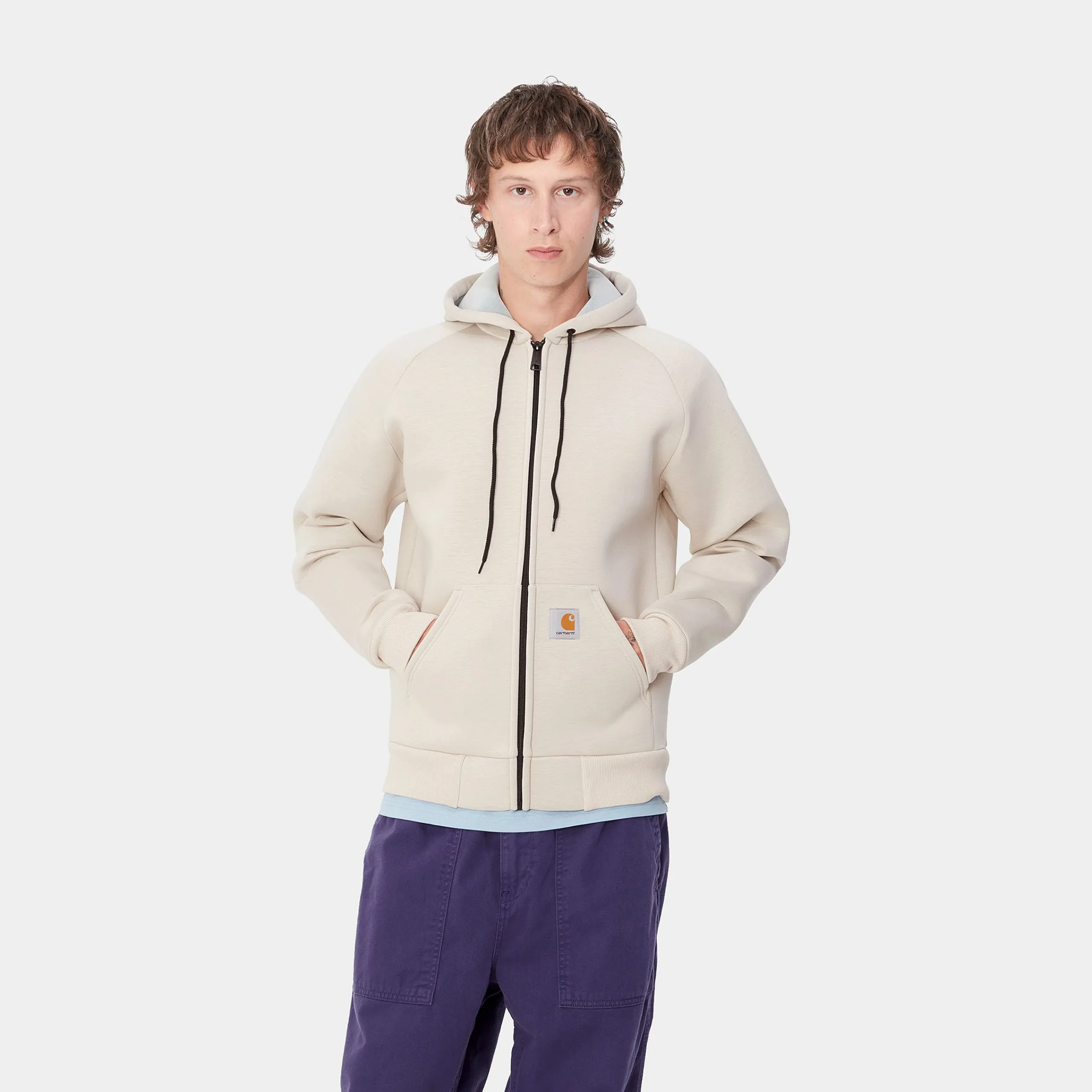 Jacken & Mäntel|Sweats>Carhartt WIP Car-Lux Hooded Jacket Moonbeam / Grey