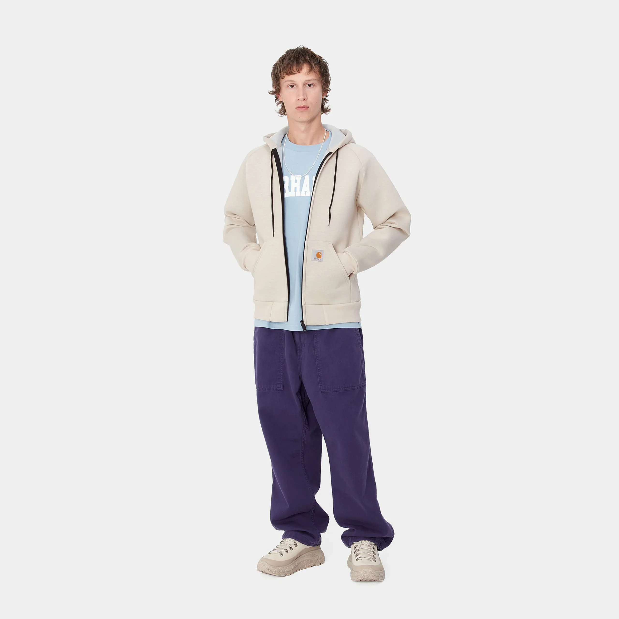 Jacken & Mäntel|Sweats>Carhartt WIP Car-Lux Hooded Jacket Moonbeam / Grey
