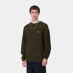 Strick>Carhartt WIP Chane Sweater Cypress / Gold