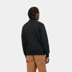 Sweats>Carhartt WIP Chase Neck Zip Sweatshirt Black / Gold