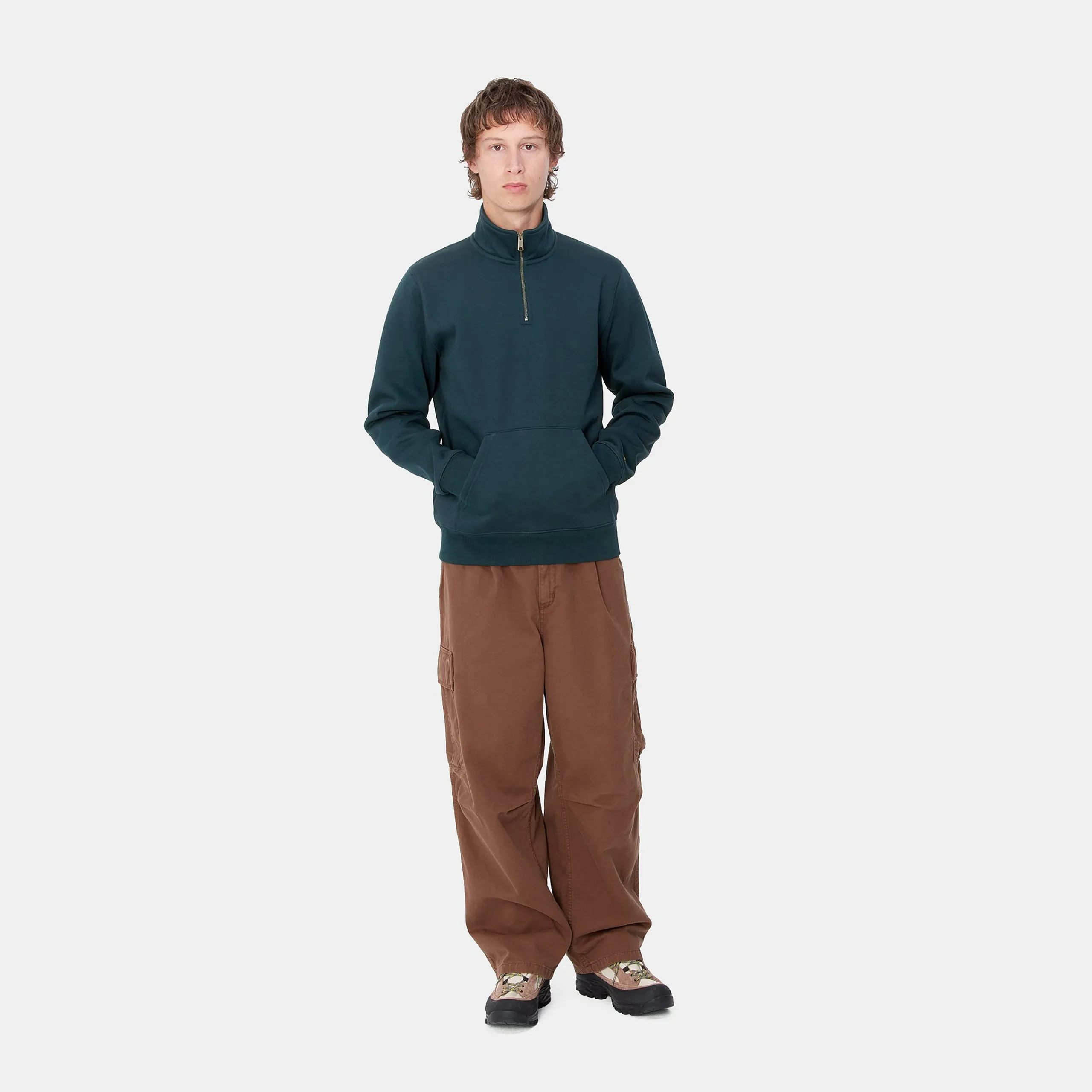 Sweats>Carhartt WIP Chase Neck Zip Sweatshirt Duck Blue / Gold