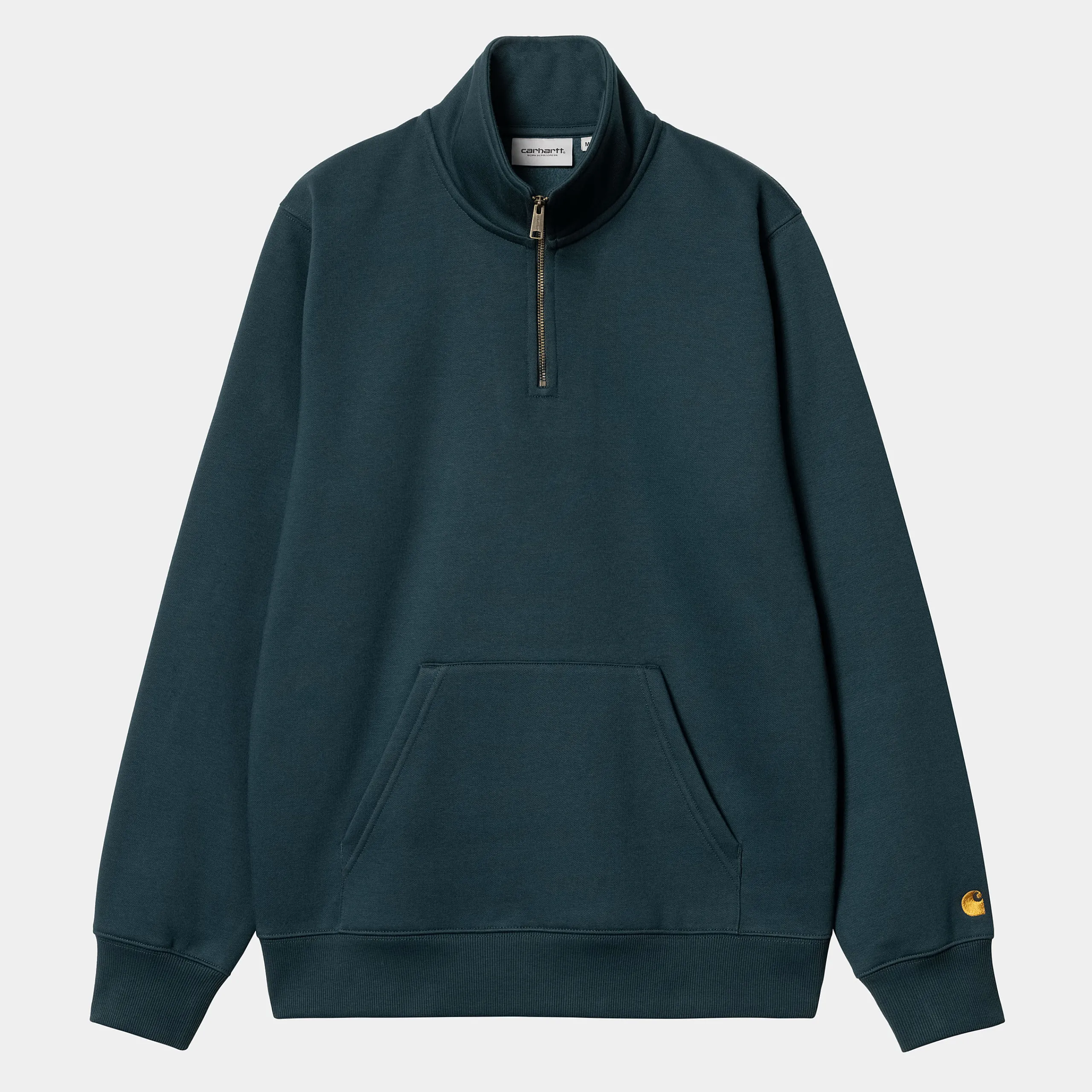 Sweats>Carhartt WIP Chase Neck Zip Sweatshirt Duck Blue / Gold