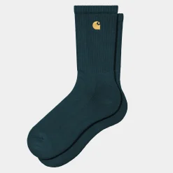 Accessoires|Accessoires>Carhartt WIP Chase Socks Duck Blue / Gold