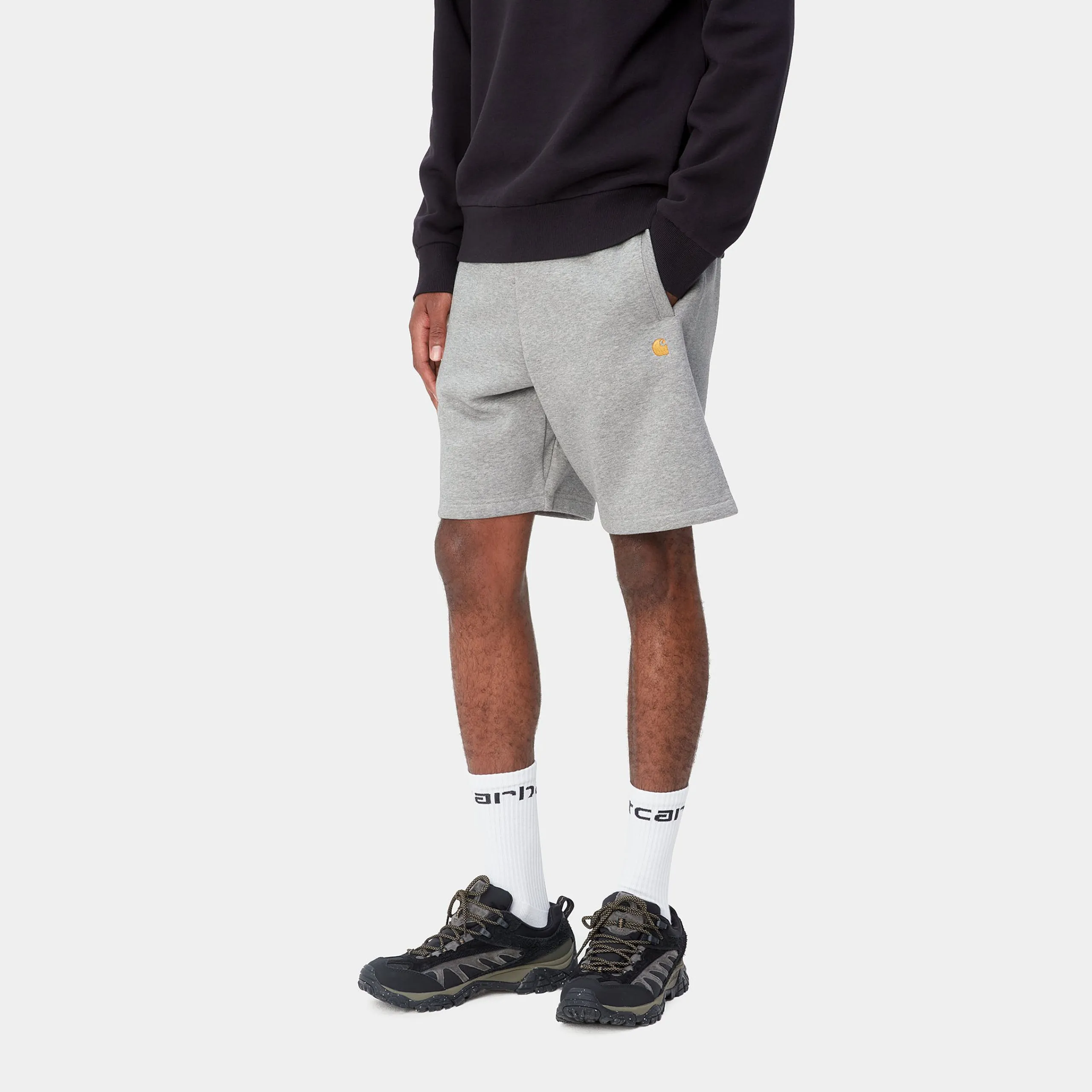 Sweats|Shorts & Badehosen>Carhartt WIP Chase Sweat Short Grey Heather / Gold