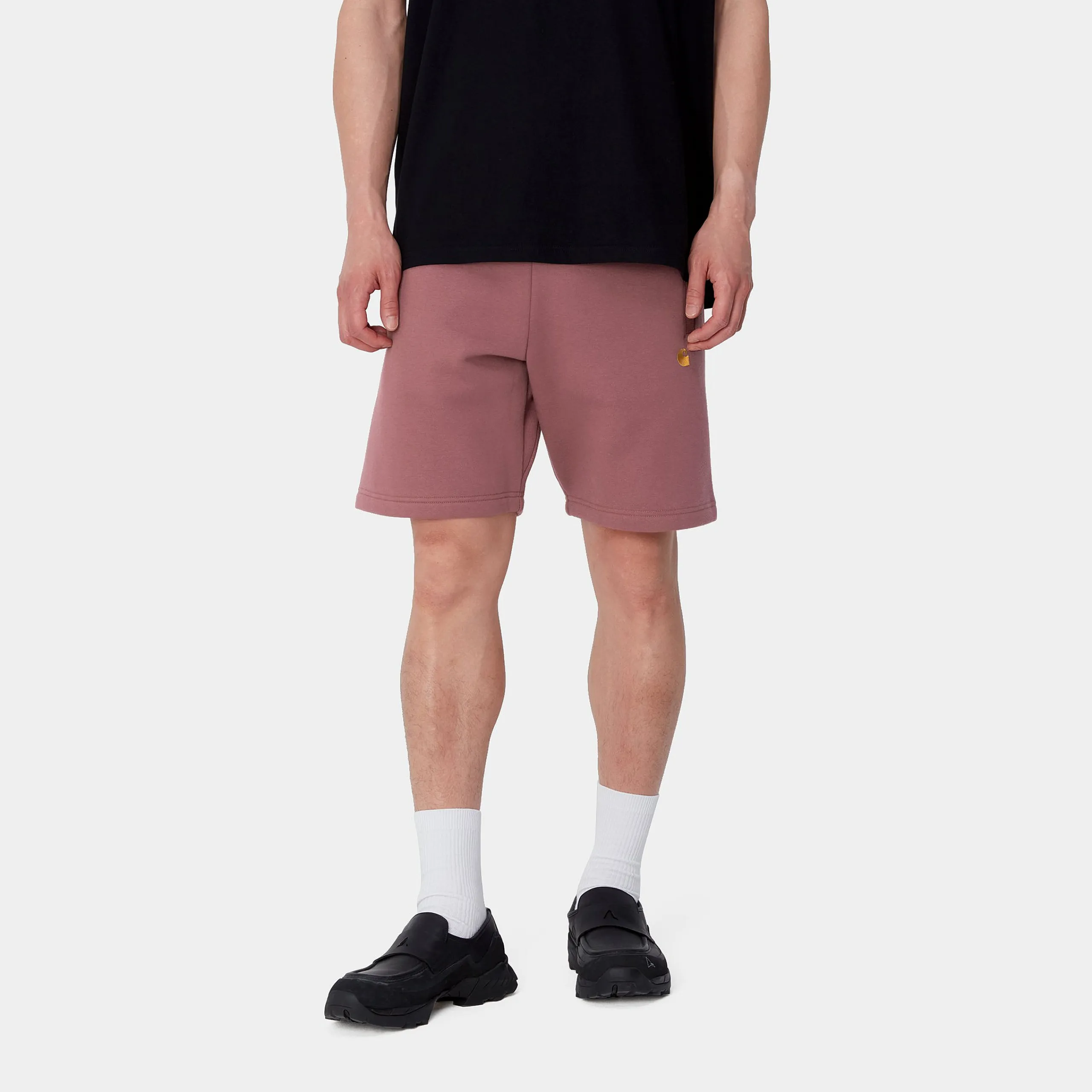 Sweats|Shorts & Badehosen>Carhartt WIP Chase Sweat Short Dusty Fuchsia / Gold