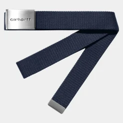 Accessoires|Accessoires>Carhartt WIP Clip Belt Chrome Air Force Blue