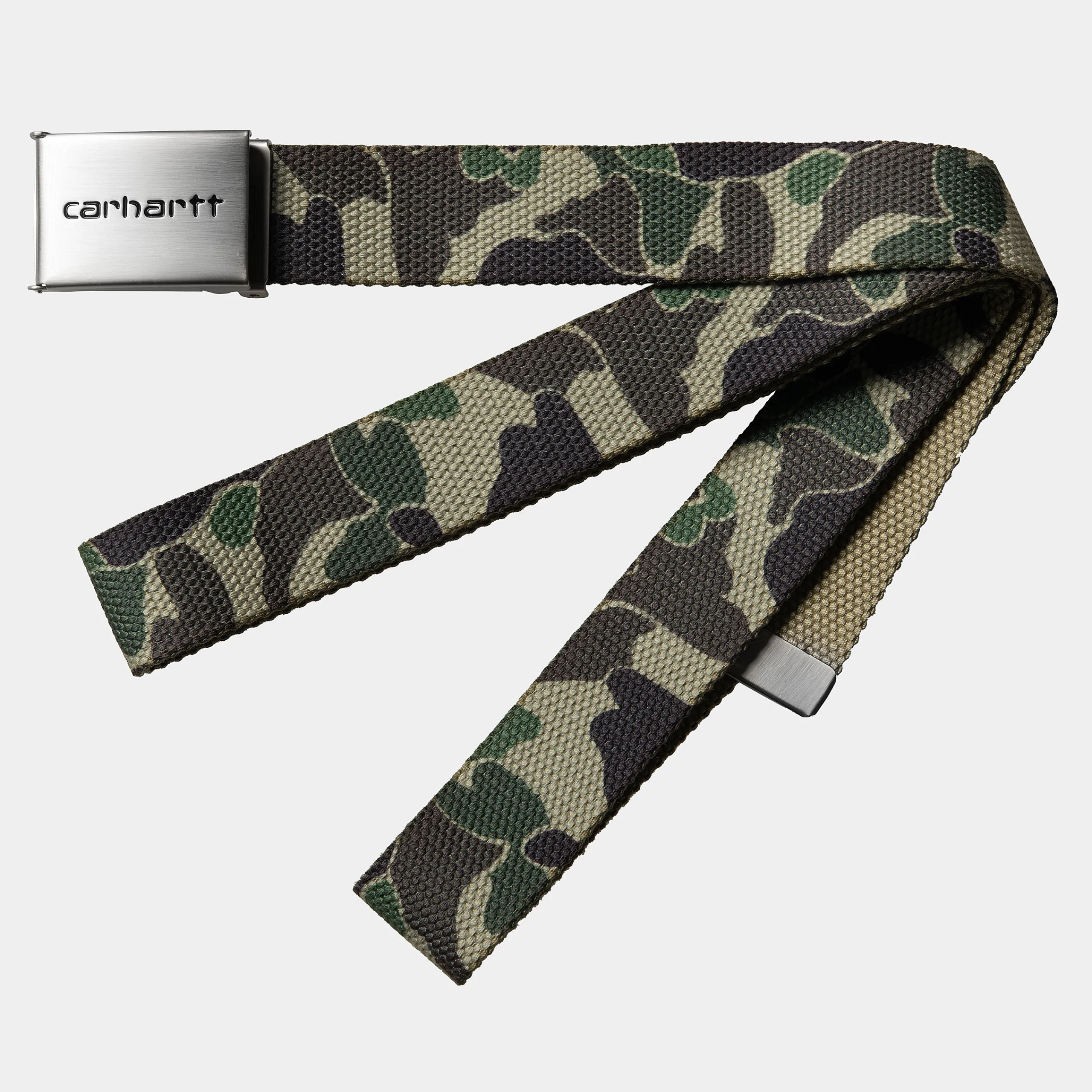 Accessoires|Accessoires>Carhartt WIP Clip Belt Chrome Camo Duck, Green