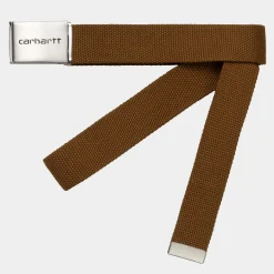 Accessoires|Accessoires>Carhartt WIP Clip Belt Chrome Hamilton Brown