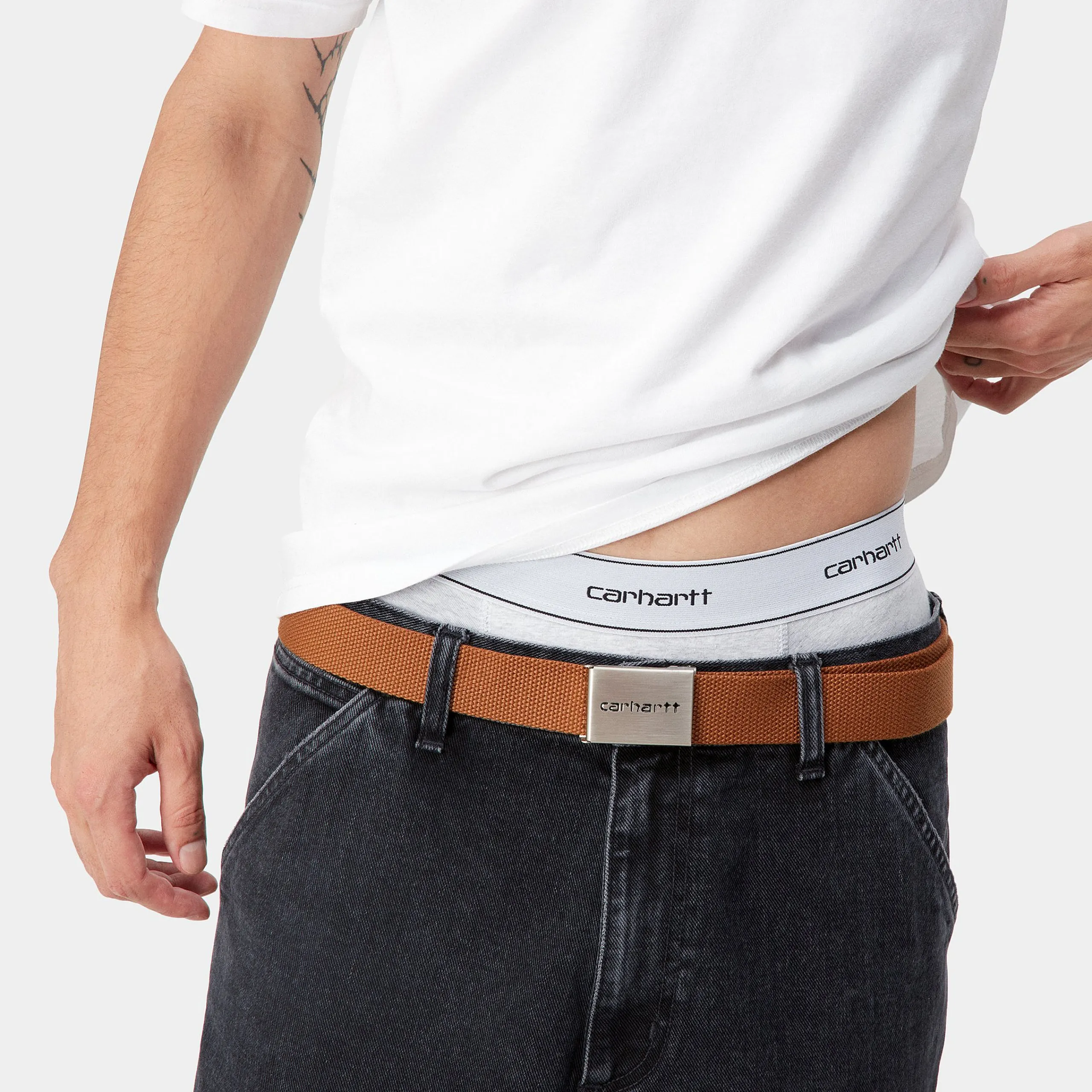 Unterwäsche>Carhartt WIP Cotton Trunks White + White