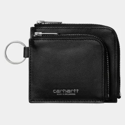 Accessoires|Accessoires>Carhartt WIP Double Vegas Zip Wallet Black / Silver