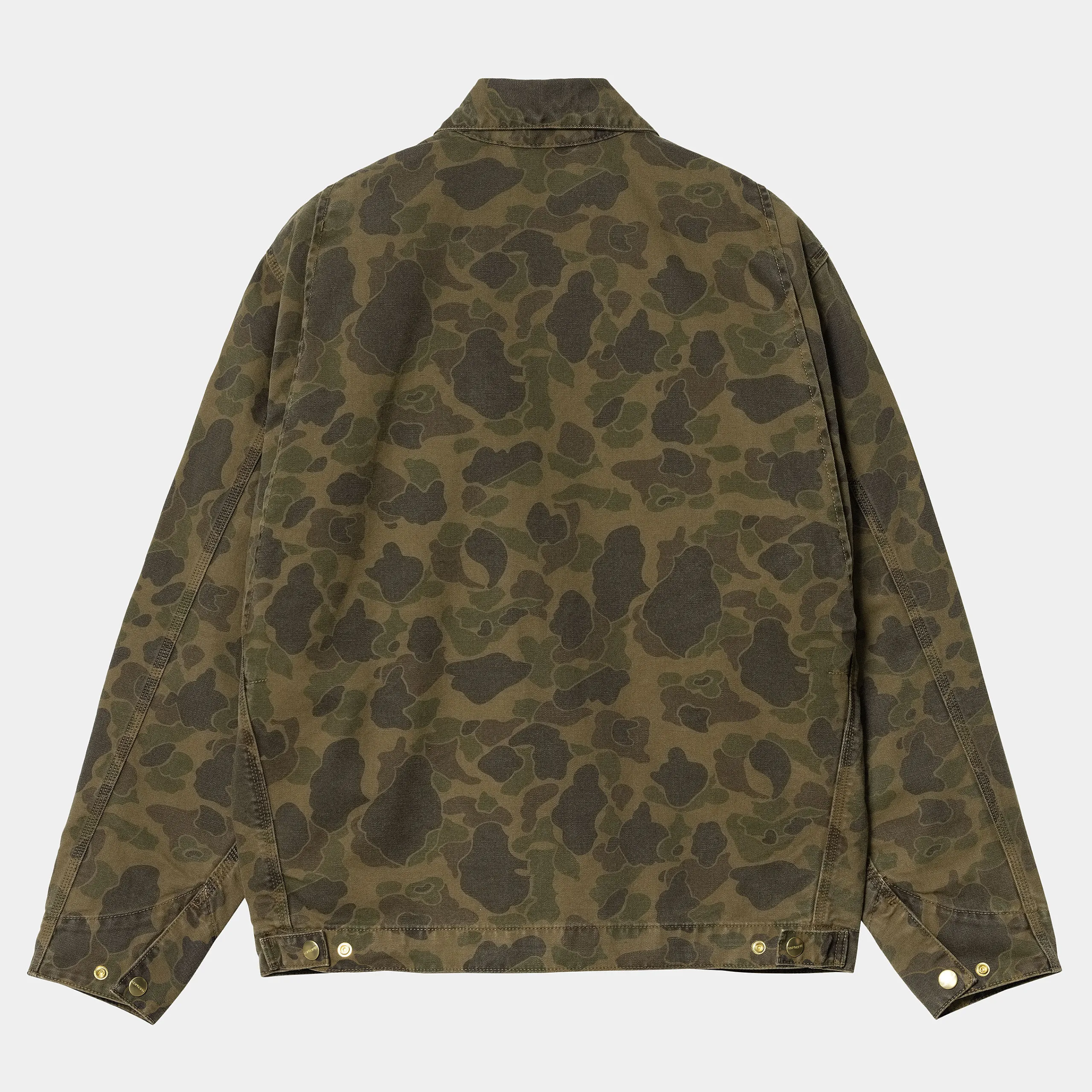 Jacken & Mäntel>Carhartt WIP Duck Detroit Jacket Camo Duck, Green / Office Green