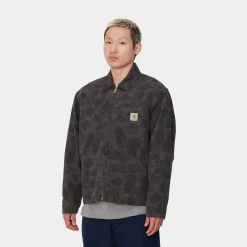 Jacken & Mäntel>Carhartt WIP Duck Detroit Jacket Camo Duck, Green / Graphite