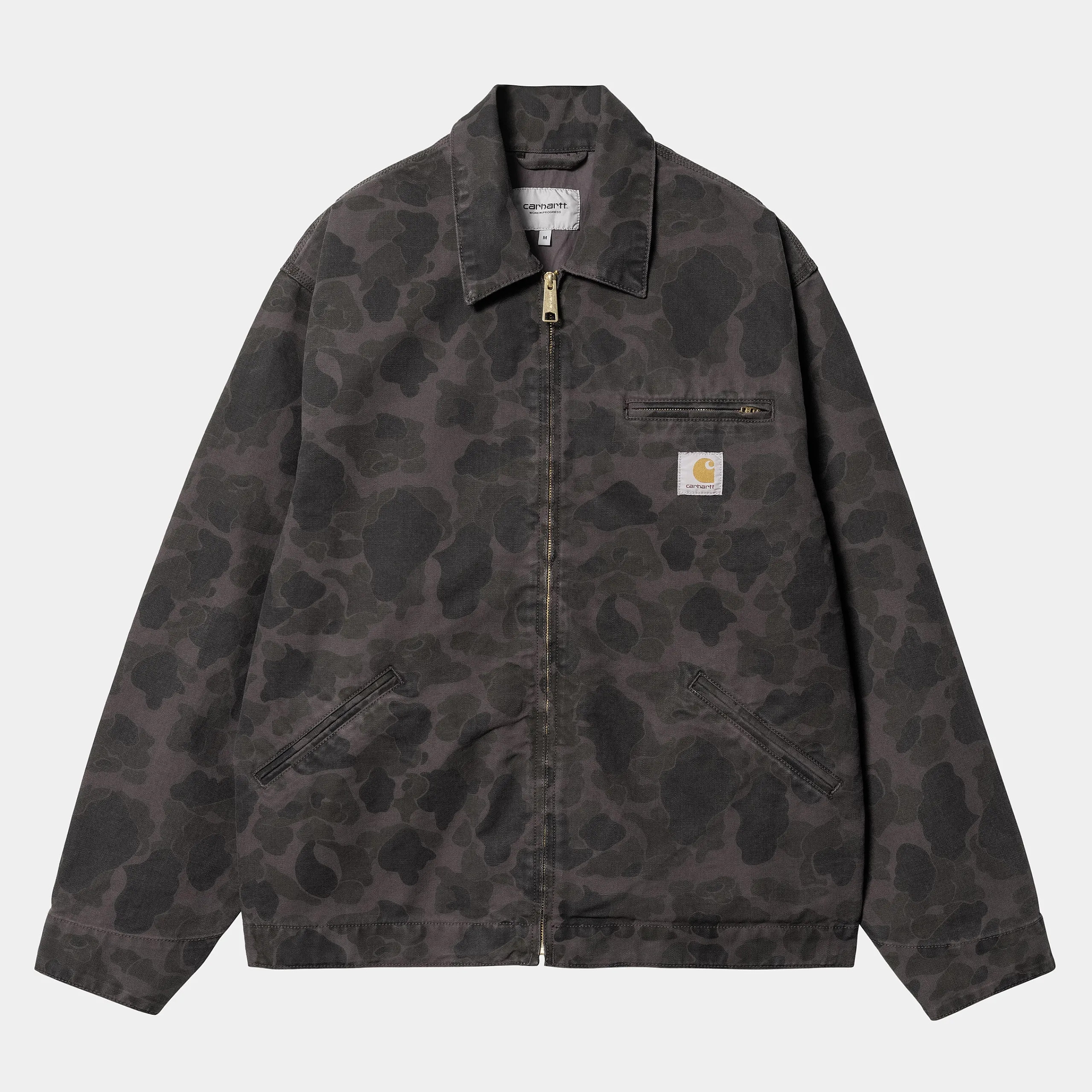 Jacken & Mäntel>Carhartt WIP Duck Detroit Jacket Camo Duck, Green / Graphite