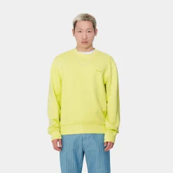 Sweats>Carhartt WIP Duster Script Sweat Arctic Lime