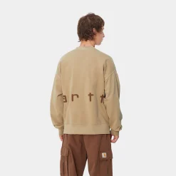 Sweats>Carhartt WIP Felt Script Sweat Peanut / Tobacco
