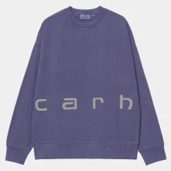 Sweats>Carhartt WIP Felt Script Sweat Aura / Misty Grey