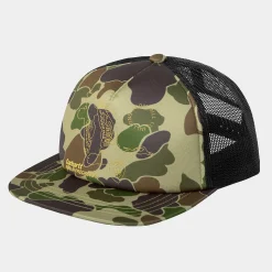 Accessoires|Accessoires>Carhartt WIP Flying Ducks Trucker Cap Camo Duck, Green