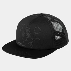 Accessoires|Accessoires>Carhartt WIP Flying Ducks Trucker Cap Black
